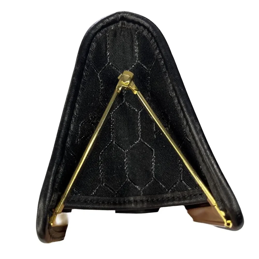 Christian Dior Honeycomb Monogram Coin Purse Black Silver Dior Wallet Vintage